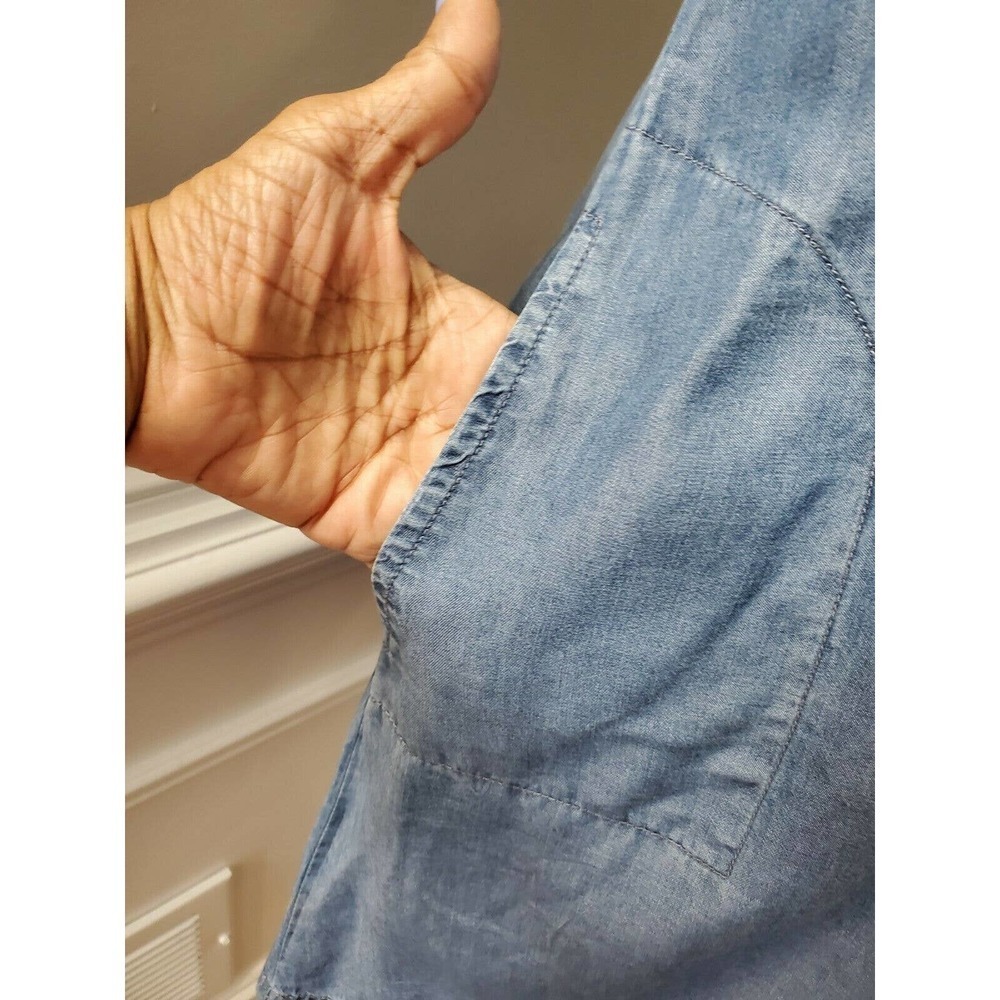 Dalia Women's Blue 100% Tencel Sleeveless Round Neck Knee Length Dress Size XS - Picture 4 of 12